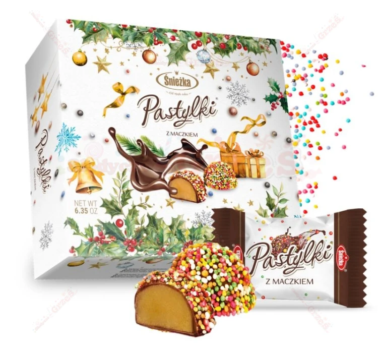 Pastylki z maczkiem - świąteczne cukierki śmietankowe 180g Śnieżka | Święta