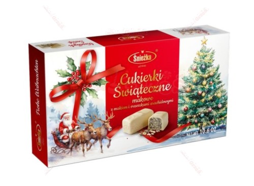 Cukierki Świąteczne makowe 300g Śnieżka | z orzeszkami, wafelkami i makiem Święta