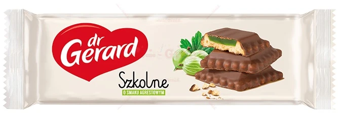 Herbatniki SZKOLNE z galaretką agrestową w polewie 208g Dr Gerard