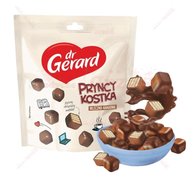 PryncyKostka ciemna, mleczno-kakaowa 110g Dr Gerard