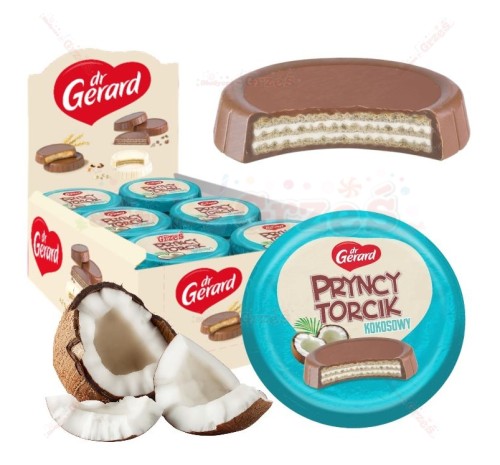 30x Pryncytorcik KOKOSOWY w kakaowej skorupce 28,5g Dr Gerard