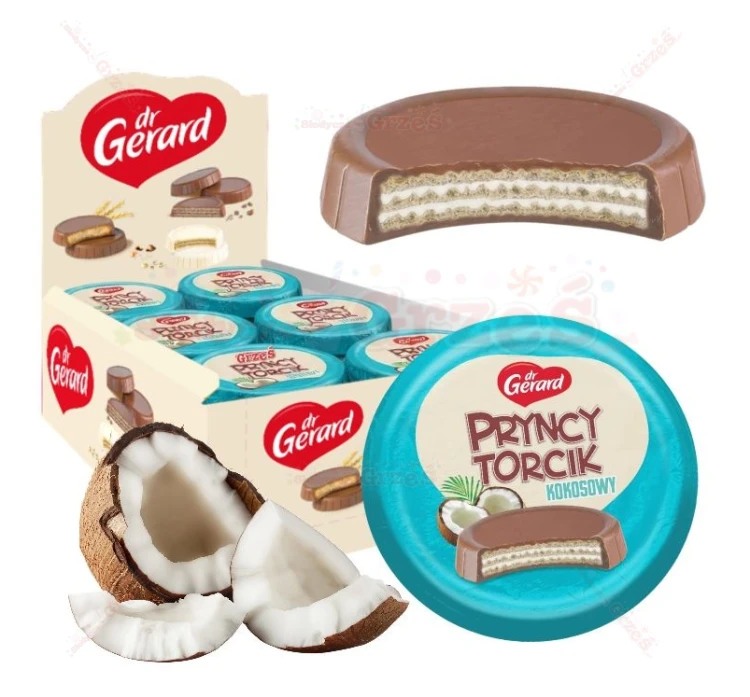 30x Pryncytorcik KOKOSOWY w kakaowej skorupce 28,5g Dr Gerard