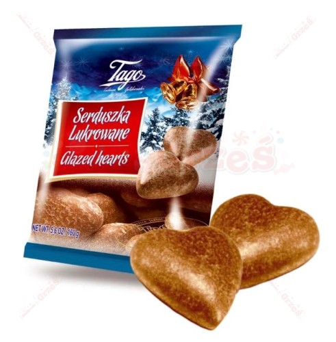 Serduszka pierniki lukrowane 160g Tago | Pierniki Święta