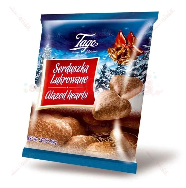 Serduszka pierniki lukrowane 160g Tago | Pierniki Święta