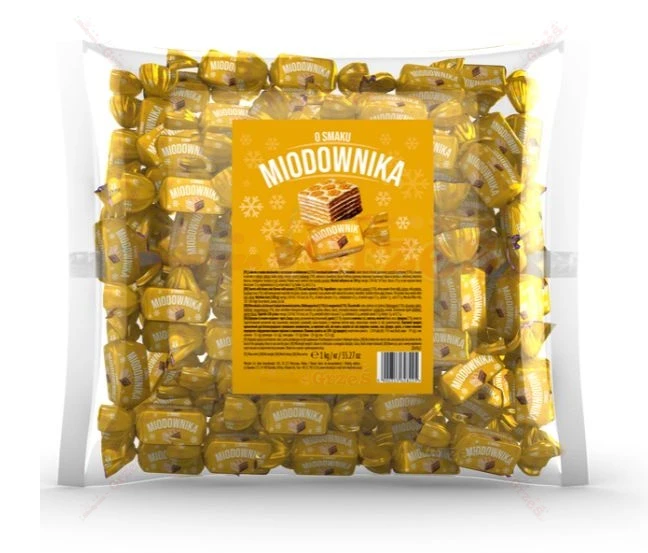 Cukierki o smaku MIODOWNIK Z ORZECHAMI 1kg Mieszko | Świąteczne