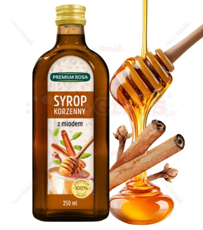 Syrop korzenny z miodem 250ml Premium Rosa