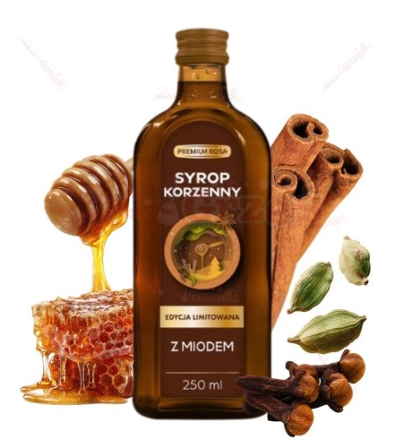 Syrop korzenny z miodem edycja limitowana 250ml Premium Rosa