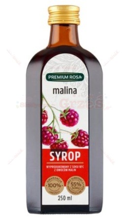 Syrop MALINA - syrop malinowy NFC 250ml Premium Rosa