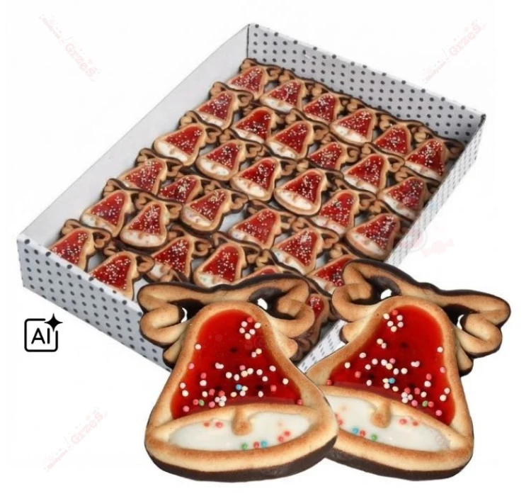 Ciastka kruche świąteczne DZWONECZKI, ciasteczka na święta 1,8kg Celpol