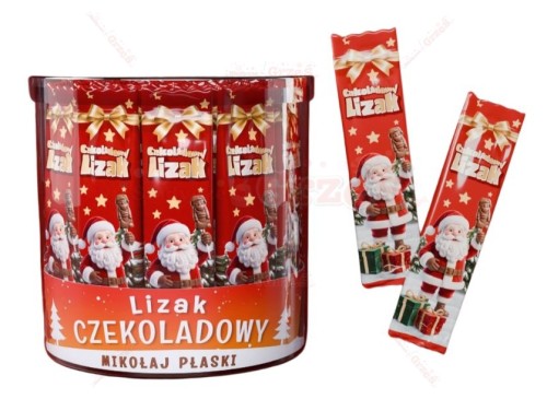 Mikołaj - lizak czekoladowy płaski 40*13g Limmes Bis