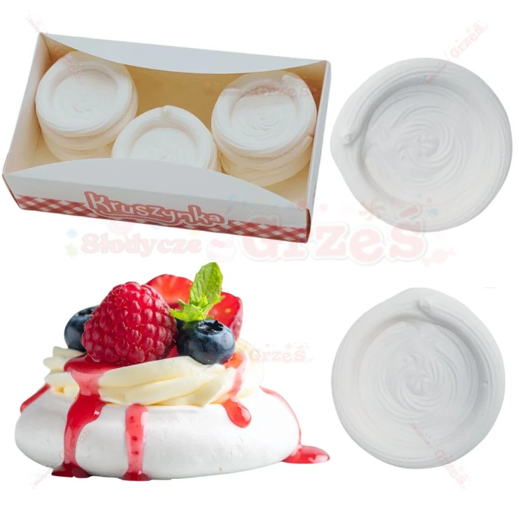 Korpusy - gniazdka bezowe 6cm- 6szt MONOPORCJE  Pavlova Kruszynka
