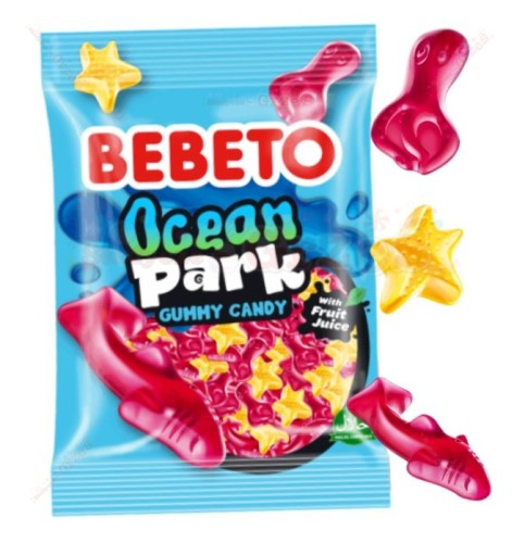 Żelki owocowe OCEAN PARK - morskie zwierzątka 80g Bebeto