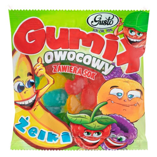 Żelki GUMIX owocowy z sokiem owocowym 80g Gusto