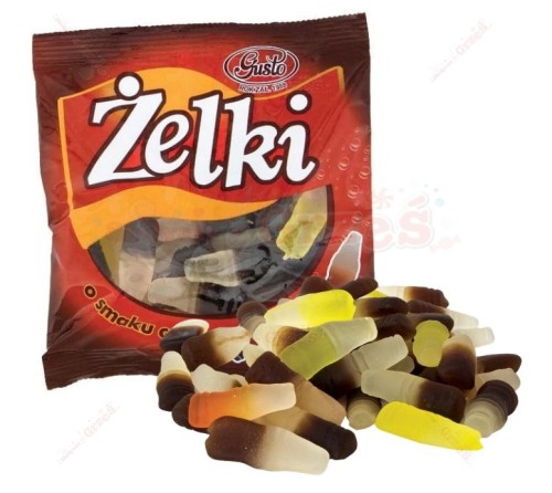 Żelki COLA 80g Gusto | żelki o smaku coli, buteleczki
