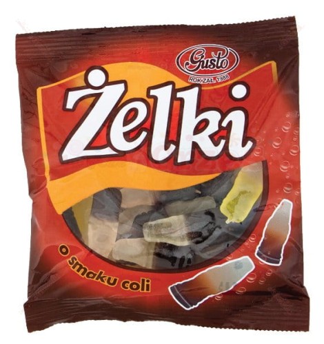 Żelki COLA 80g Gusto | żelki o smaku coli, buteleczki