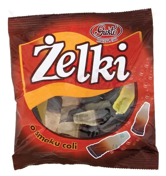 Żelki COLA 80g Gusto | żelki o smaku coli, buteleczki
