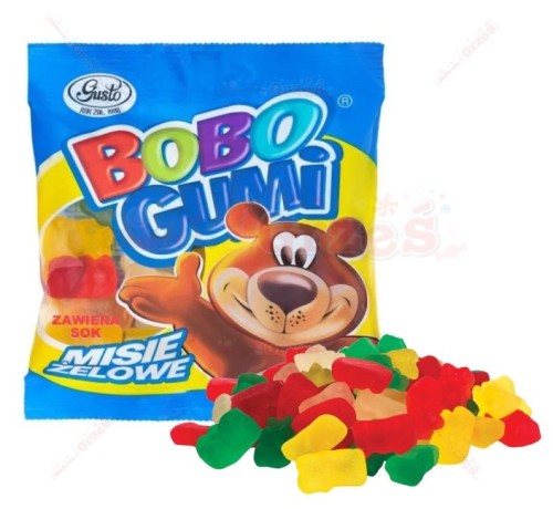 Żelki misie - Bobo Gumi z sokiem owocowym 80g Gusto