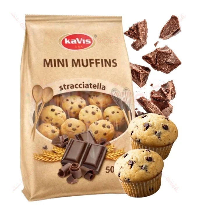 Mini muffinki straciatella z kawałkami czekolady 500g Kavis