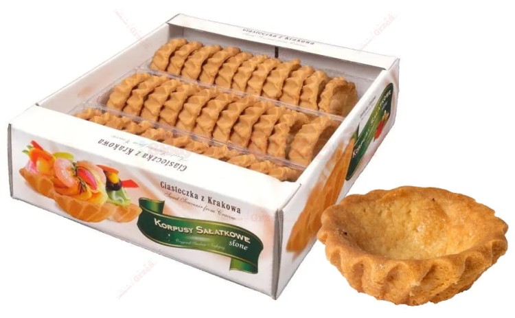 Korpusy kruche sałatkowe SŁONE, tartaletki  500g Ciasteczka z Krakowa