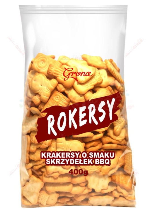 Rokersy Krakersy o smaku skrzydełek BBQ 400g Grona