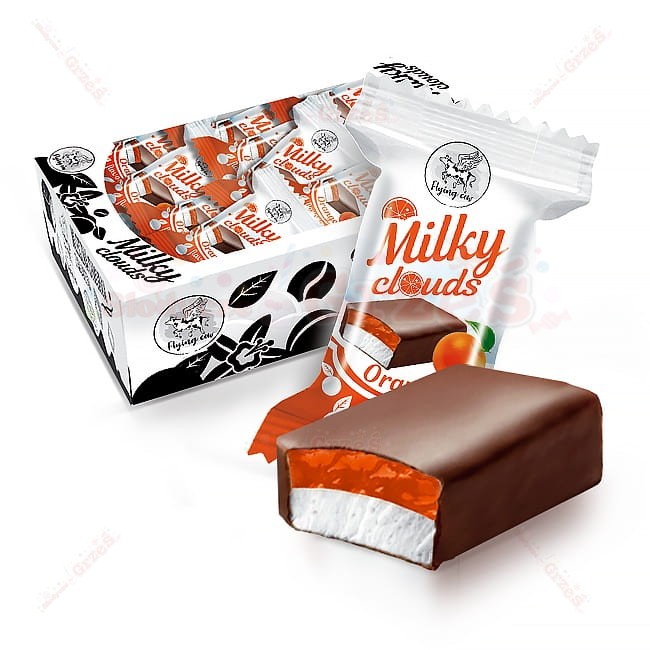 Mleczna chmurka pianki waniliowe z galaretką pomarańczową 1kg Milky Clouds ABK