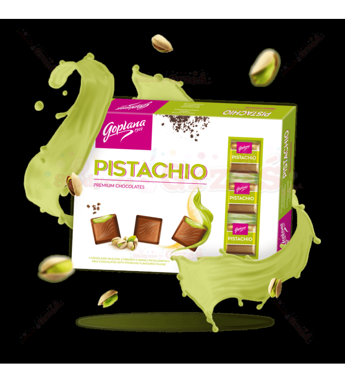 Czekoladki pistacjowe Pistachio, bombonierka 400g Goplana