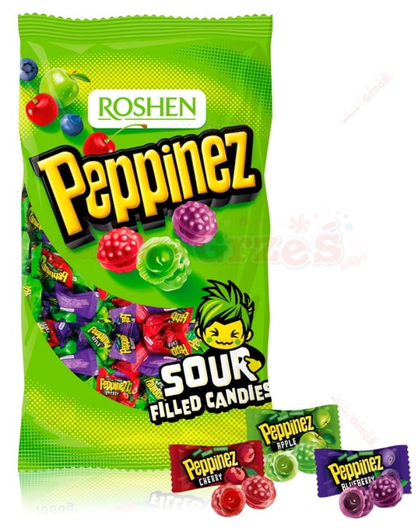Pepinezz kwaśne cukierki nadziewane 900g Roshen