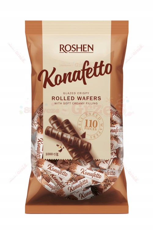 Konafetto Bianco - rurki z kremem mlecznym 1kg Roshen