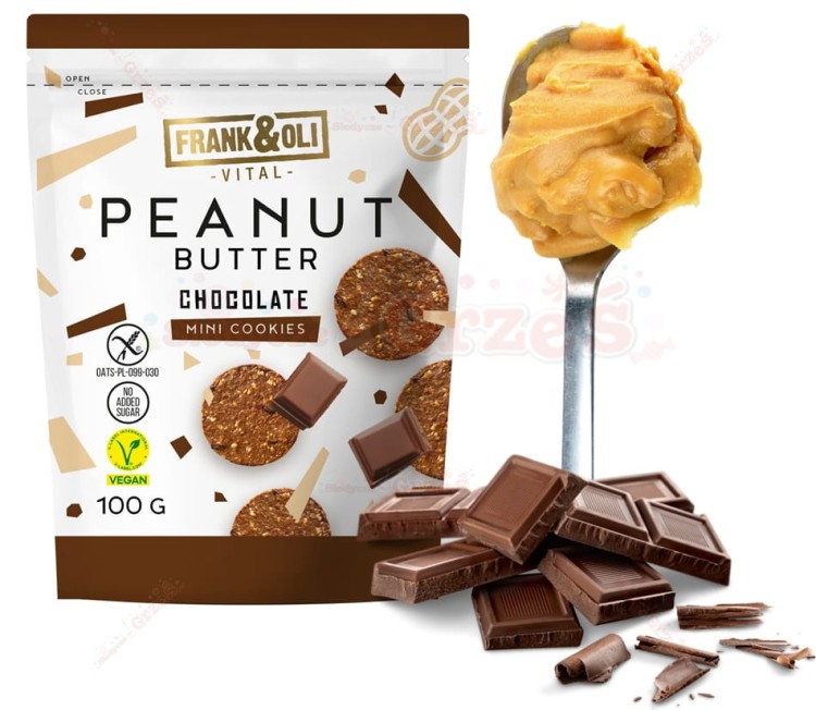 Ciastka Mini Cookies Peanut Butter + czekolada 100g Frank&amp;Oli