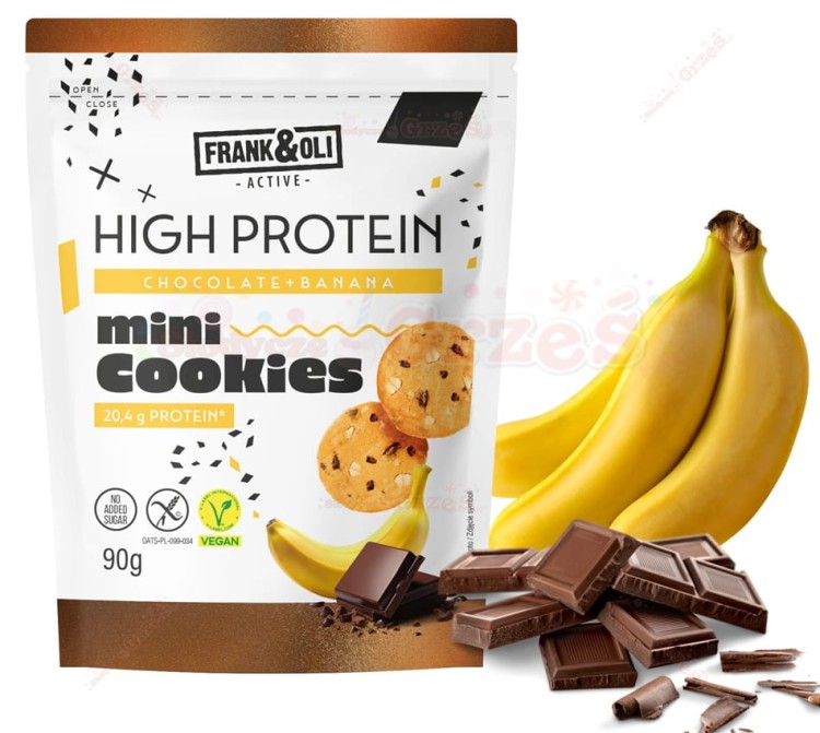 Ciastka Mini PROTEINOWE czekolada,banan - High Protein 90g Frank&amp;Oli