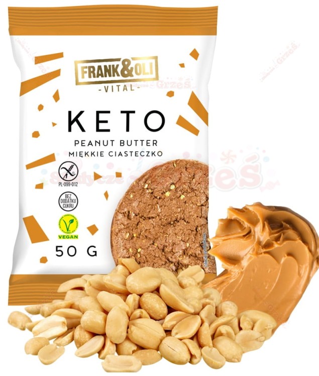 Ciastko KETO Peanut Butter 50g Frank&amp;Oli