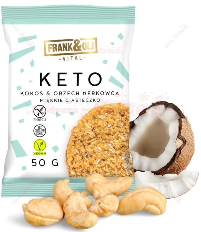 Ciastko KETO kokos i orzech nerkowca 50g Frank&amp;Oli