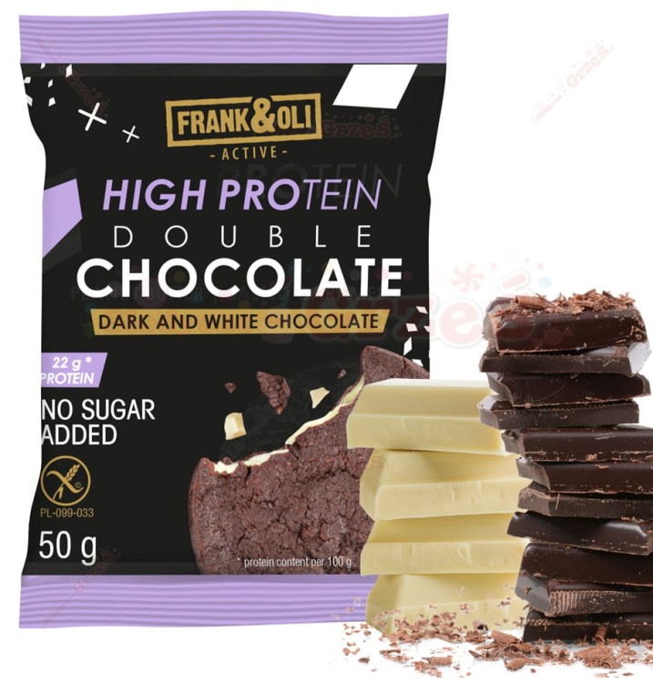 ciastko proteinowe High Protein Double chocolate 50g Frank&amp;Oli