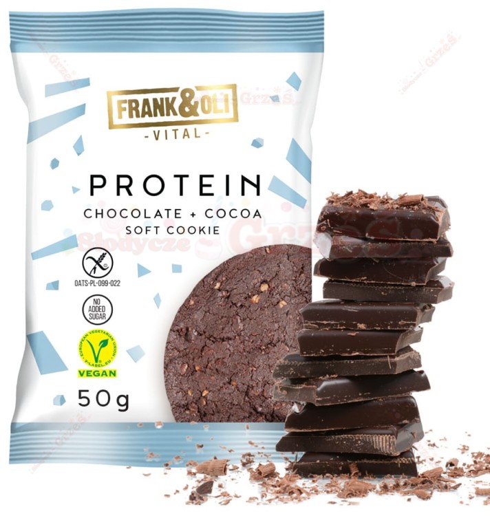 Ciastko proteinowe BROWNIE wegańskie czekolada i kakao 50g Frank&amp;Oli