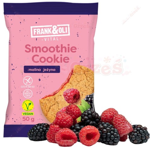 Ciastko SMOOTHIE malina, jeżyna  50g Frank&amp;Oli