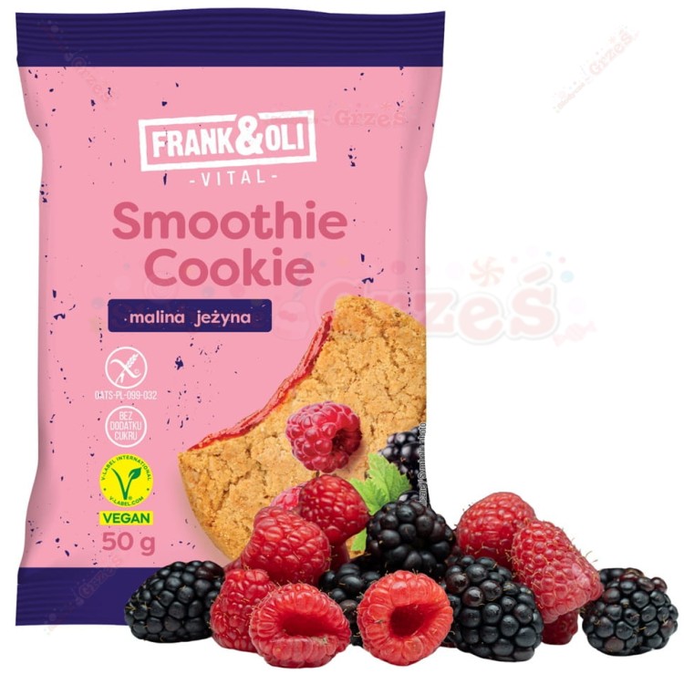 Ciastko SMOOTHIE malina, jeżyna  50g Frank&amp;Oli