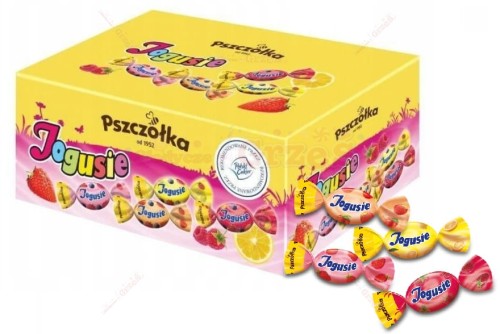 Jogusie - cukierki mleczno-owocowe z nadzieniem 3kg Pszczółka