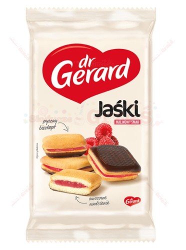 Jaśki malinowe biszkopty z nadzieniem 205g Dr Gerard