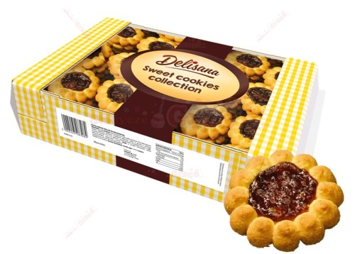 Kruche ciastka Margaretka z nadzieniem wiśniowym 1kg Delisana