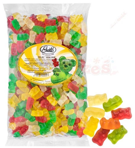 Żelki Mini Miś, polskie żelki misie 1kg Gusto