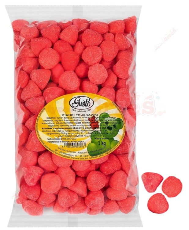 Pianki truskawki - żelki, polskie 1kg Gusto