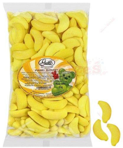Pianki banany, żelki polskie 1kg Gusto