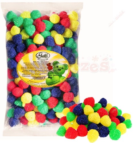 Żelki malinki kolorowe, polskie 1kg Gusto