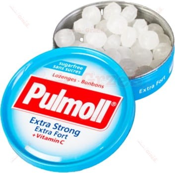 Pulmoll extra strong - mentolowe pastylki do ssania BEZ CUKRU 45g