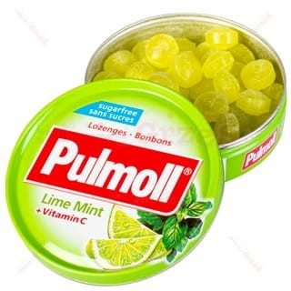 Pulmoll lime mint - pastylki do ssania limonka-mięta  BEZ CUKRU 45g