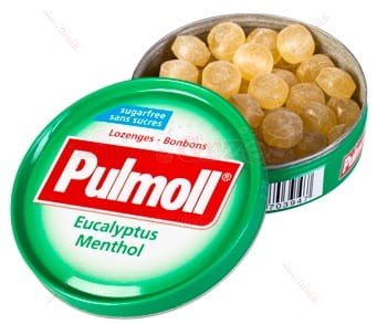 Pulmoll eukaliptus -mentol, pastylki do ssania BEZ CUKRU 45g