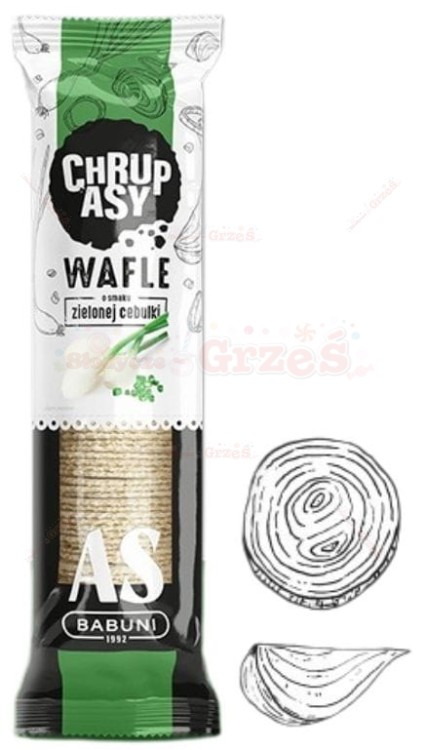 Chrupasy Wafle o smaku zielonej cebulki 90g AS babuni