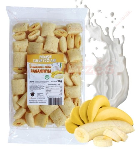 Podusie BANANOWE bezglutenowe poduszeczki, płatki 200g Celpol