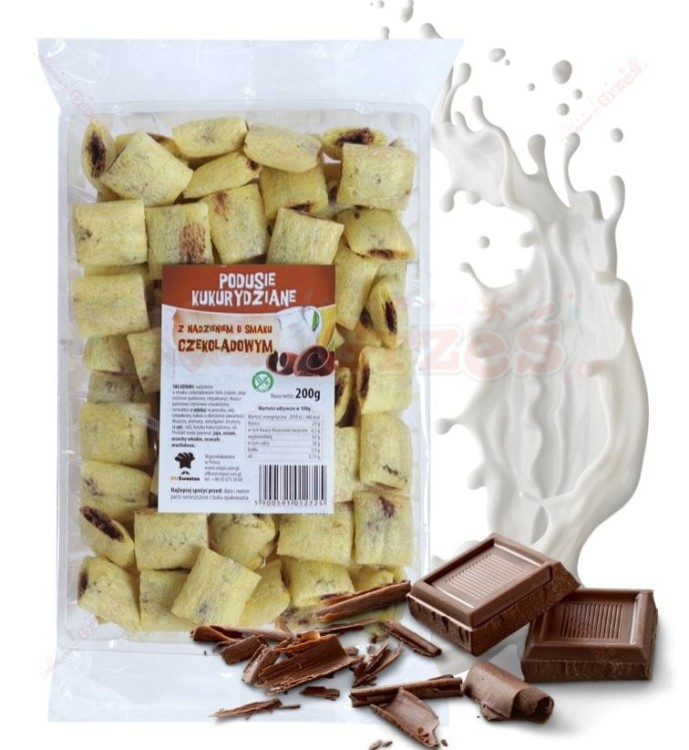 Podusie CZEKOLADOWE bezglutenowe poduszeczki, płatki 200g Celpol