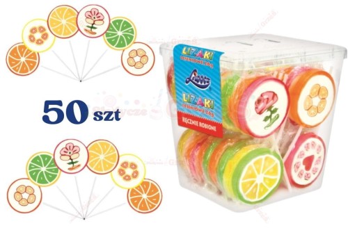 Lizaki deseniowe DUŻE MIX 50szt*26g Liwocz